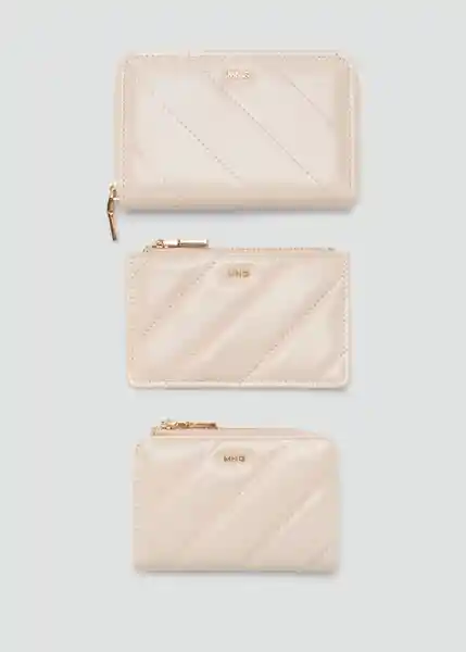 Monedero P Diagonal Offwhite Talla 99 Mujer Mango