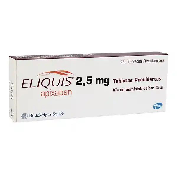 Eliquis Apixaban 2.5 Mg Pfizer Caja