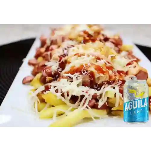 Combo SALCHI DE LA CASA + Aguila Light Lta 330ml