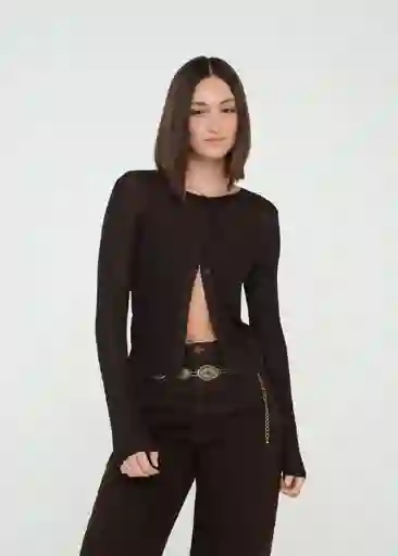 Tejido Mujer Café Ristretto Ultraoscuro Talla S 589g011 Naf Naf