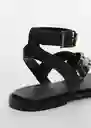 Sandalias Leyre Negro Talla 40 Niñas Mango