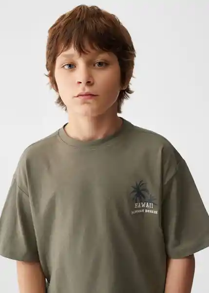 Camiseta Hawaii Khaki Talla 10 Niños Mango