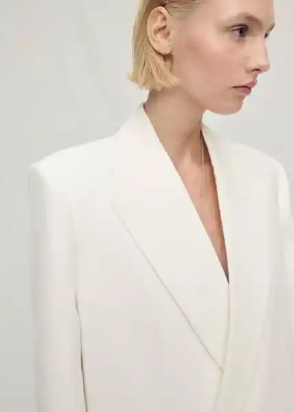 Blazer Americana Missori Offwhite Talla S Mujer Mango
