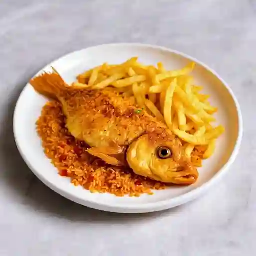 Arroz Chino con Mojarra