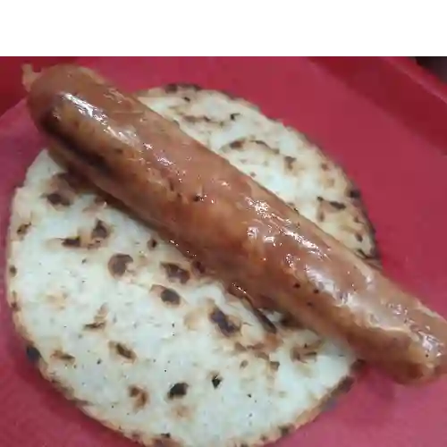 Chorizo con Arepa