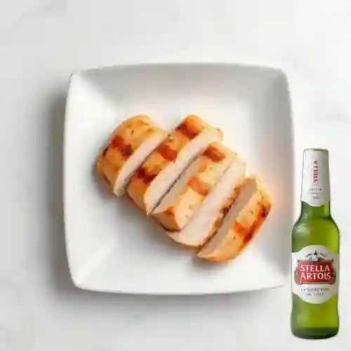 Combo Pechuga Asada + Stella Artois 300 ml