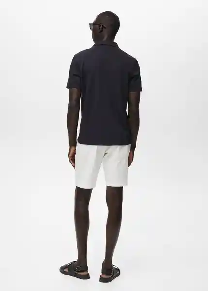 Camiseta Polo Ezequi Azul Noche Talla S Hombre Mango
