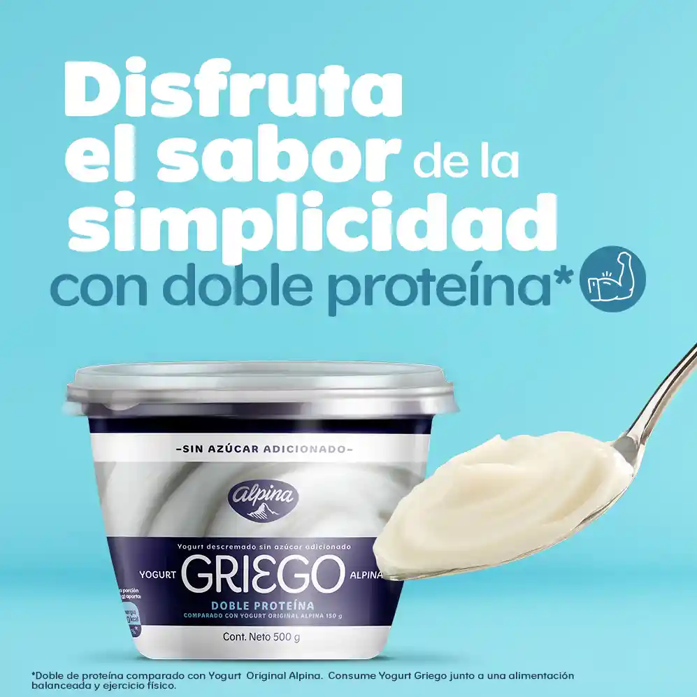 Yogurt griego Alpina Natural x2 und Vaso 500 g