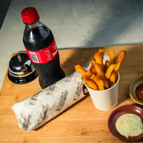 Kebab Hawaiano + Papitas y Gaseosa 400ml