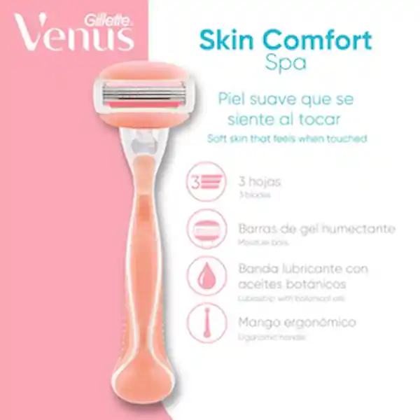 Gillette Venus Rasuradora Para Mujer + Cartuchos Humectantes