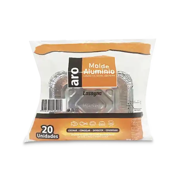 Aro Molde de Aluminio Lasagna