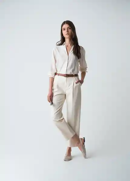 Camisa Tusty Mujer Crudo Abedul Claro Talla S 413G397 Naf Naf