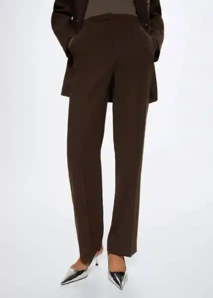 Pantalón Lupe Chocolate Talla 46 Mujer Mango