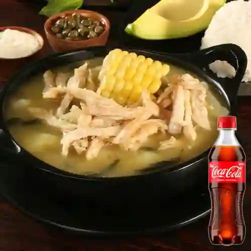 Combo Ajiaco con Pollo + Coca Cola Original 400 ml
