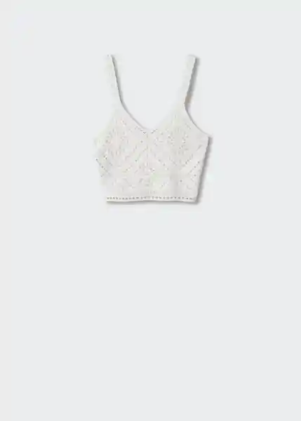 Top Martes Blanco Talla M Mujer Mango