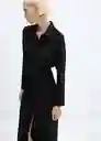 Vestido Bubble-A Negro Talla L Mujer Mango