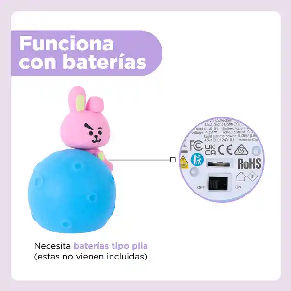Lámpara de Noche Led Moon Rj Cooky Miniso