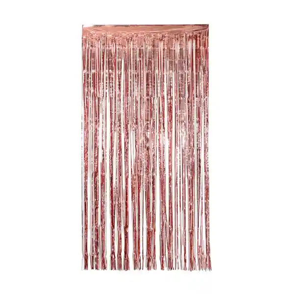 El Tío Cortina Metalizada Oro Rosa