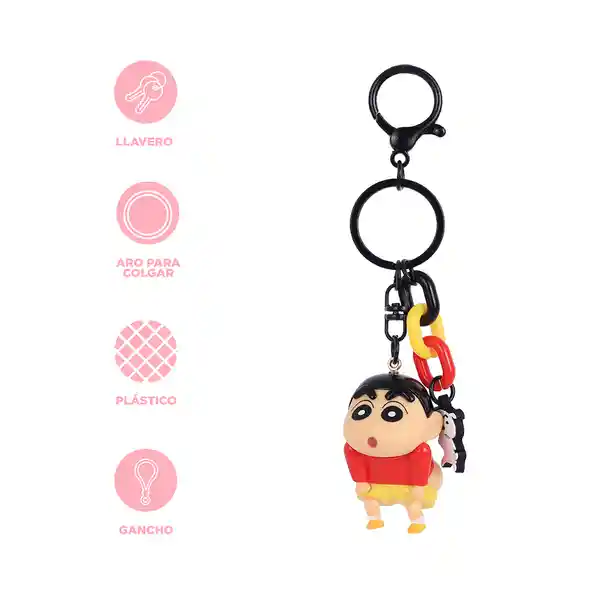 Llavero Shinnosuke Nohara Hip Wiggle Crayon Shinchan Miniso