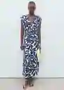 Vestido Jamie Azul Talla S Mujer Mango