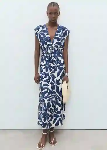 Vestido Jamie Azul Talla S Mujer Mango