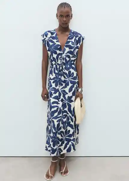 Vestido Jamie Azul Talla S Mujer Mango