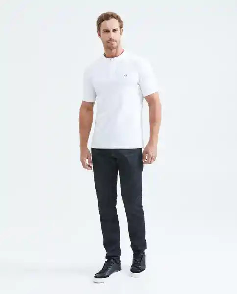 Camiseta Polo Neru Neck Masculino Blanco 0 Claro TS Chevignon