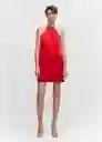 Vestido Rosi Rojo Talla 18 Mujer Mango