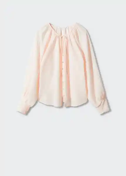 Blusa Recti Rosa Pastel Talla S Mujer Mango