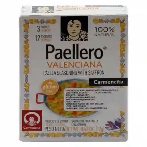 Carmencita Mezcla Paellera Valenciana