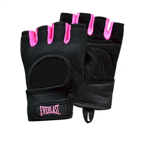 Everlast Guante de Pesas Velvet Negro/Rosado Talla S