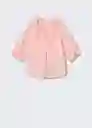 Blusa Adrien-W Rosa Pastel Talla L Mujer Mango