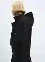 Abrigo Parka Jalisco Negro Talla S Mujer Mango