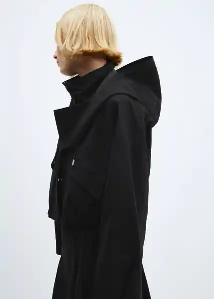 Abrigo Parka Jalisco Negro Talla S Mujer Mango