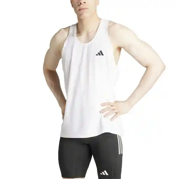 Adidas Camiseta Otr B Tank Para Hombre Blanco Talla M