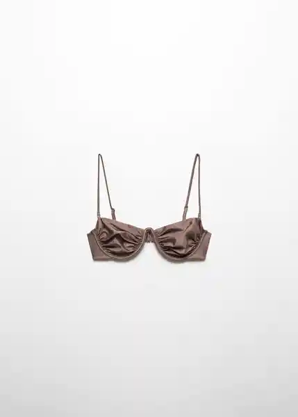 Top Bikini Mermaid Taupe Talla S Mujer Mango