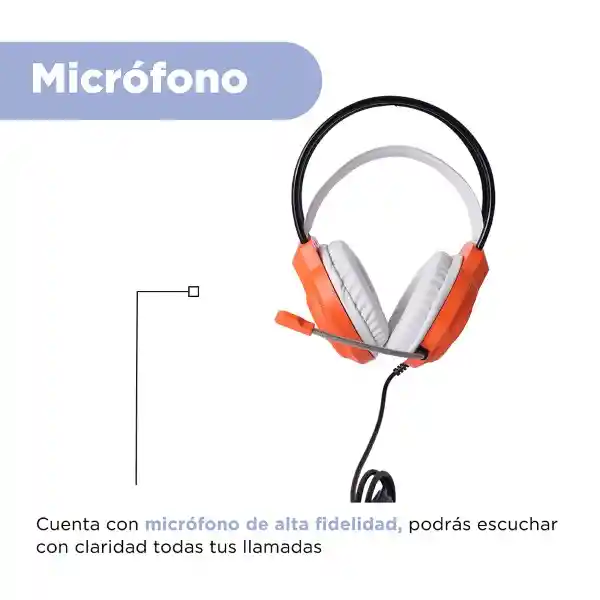 Audífonos Gaming de Diadema Blancos GH220 Miniso