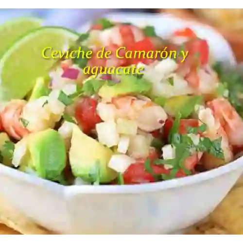 Ceviche de Camaron y Aguacate Grande