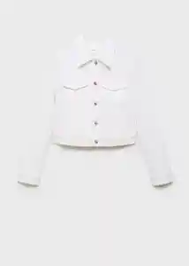 Chaqueta Cazadora New Vicky Blanco Talla M Mujer Mango