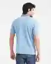 Camiseta Polo Neck Details Azul Provincial Medio L Chevignon