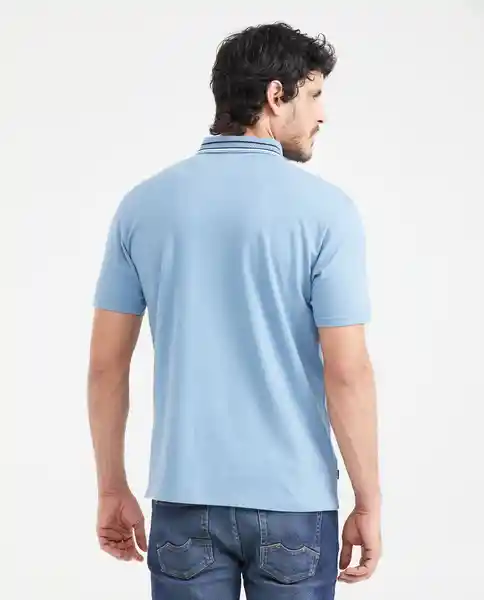 Camiseta Polo Neck Details Azul Provincial Medio L Chevignon
