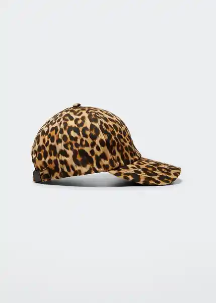 Gorra Leopard Marron Talla 99 Mujer Mango