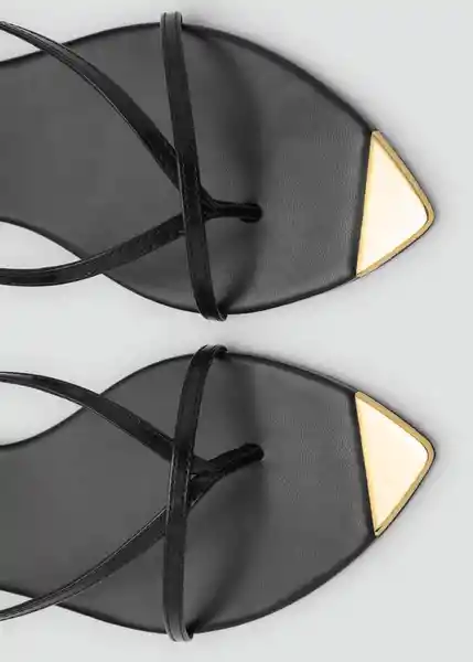 Sandalias Lala Negro Talla 37 Mujer Mango