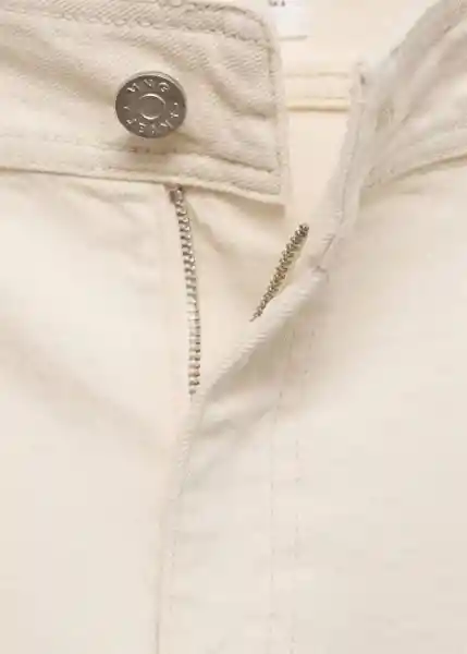 Jean Catherin Off White Talla 34 Mujer Mango