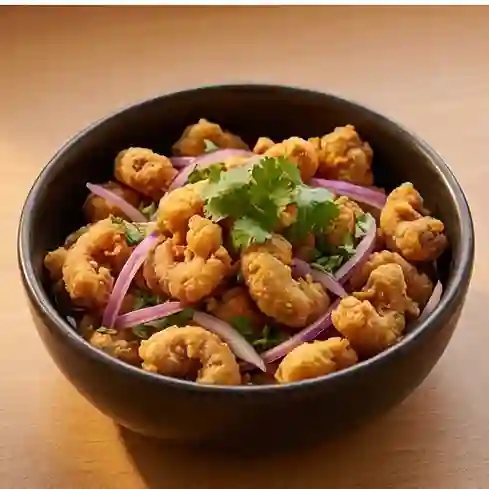 Ceviche de chunchulines crocantes.