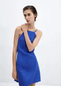 Vestido Susic-H Azul Talla S Mujer Mango