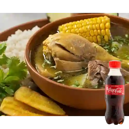 Combo Sancocho de Gallina Criolla +Cocacola Orig 200ml