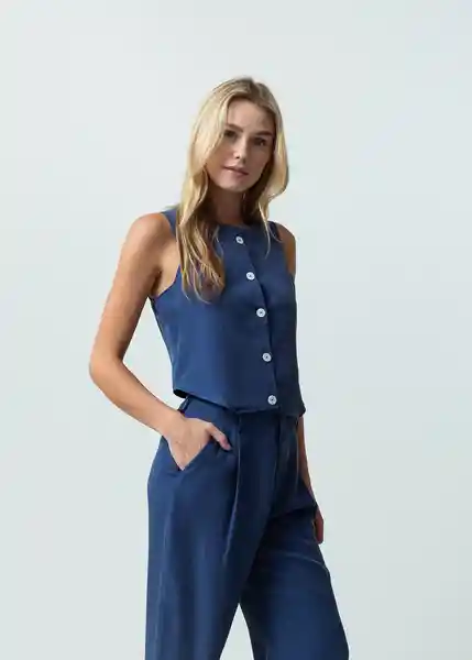 Camisa Spam Mujer Azul Anochecer Ultra Oscuro T L 412G301 Naf Naf