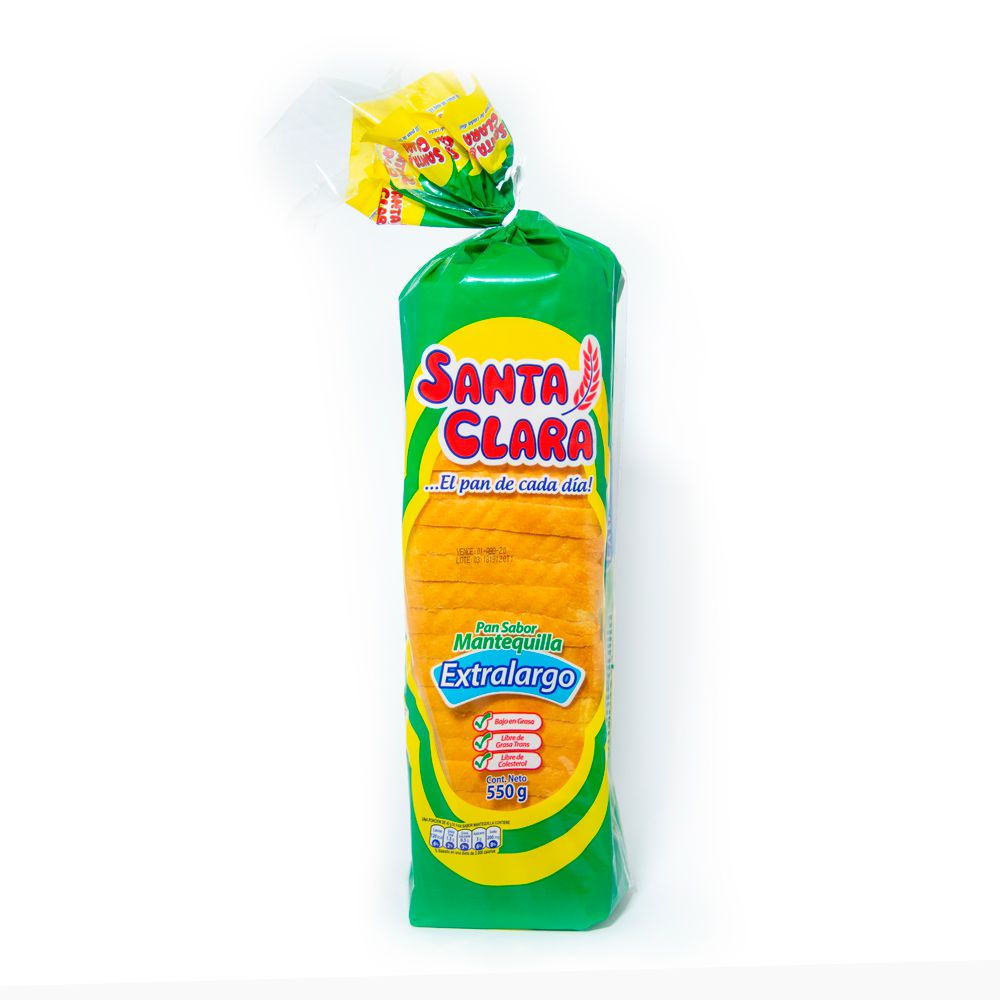 Santa Clara Pan Tajado Extralargo Sabor Mantequilla 550 g