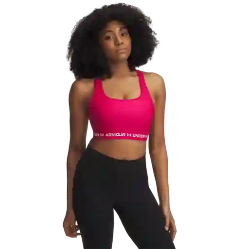 Under Armour Brásier Top Ssback Mid Mujer Rosado Talla MD
